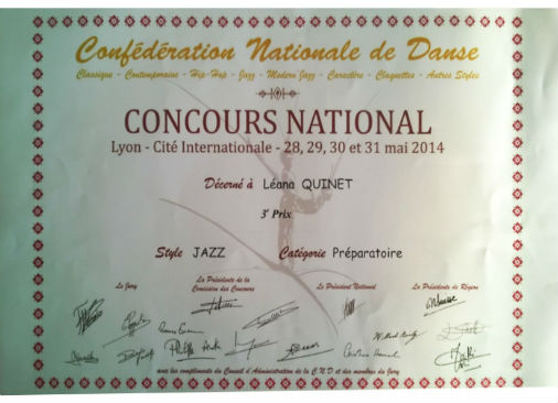 2014 Concours CND : Léana à Lyon